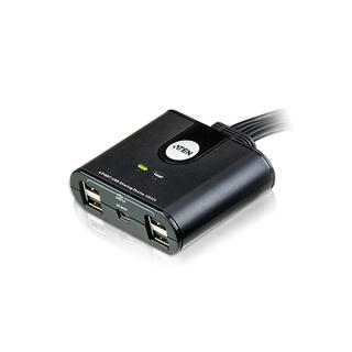 Aten Switch 4x1:4 USB2 m/Bryter 4 Datamaskiner deler 4xUSB2